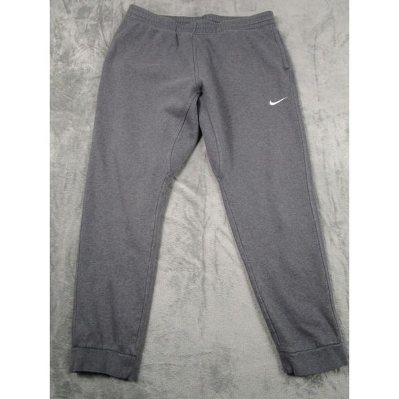 Nike Pants Mens XXL Gray Pockets Cotton Blend Activewear Casual Drawstring - Picture 1 of 10